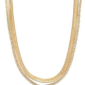 Women's Gold Chain Necklace Set, 3 Pieces